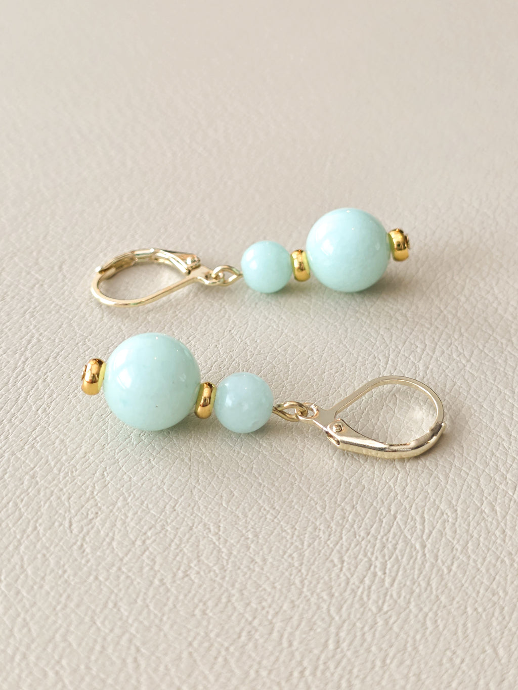 Amazonite Double Stack Gold Filled Earrings