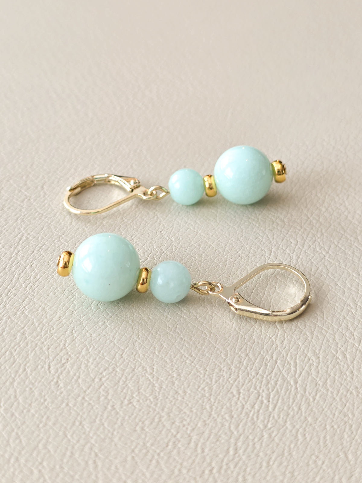 Amazonite Double Stack Gold Filled Earrings