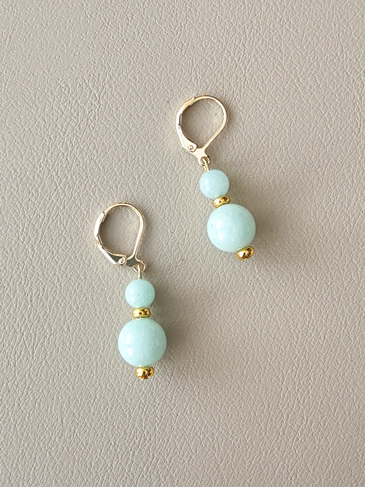 Amazonite Double Stack Gold Filled Earrings