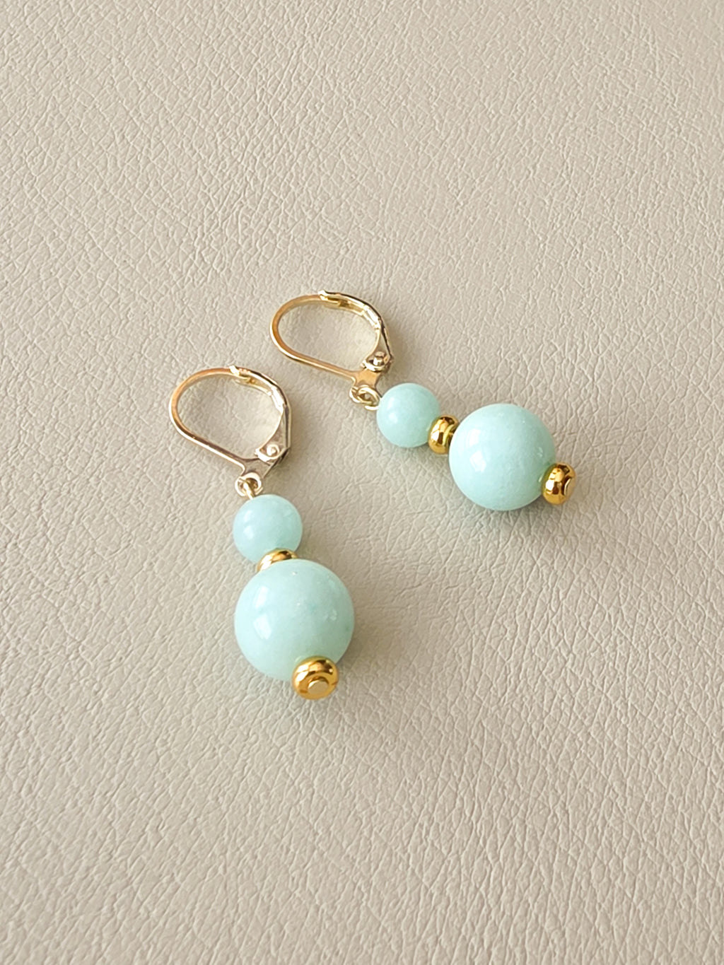 Amazonite Double Stack Gold Filled Earrings