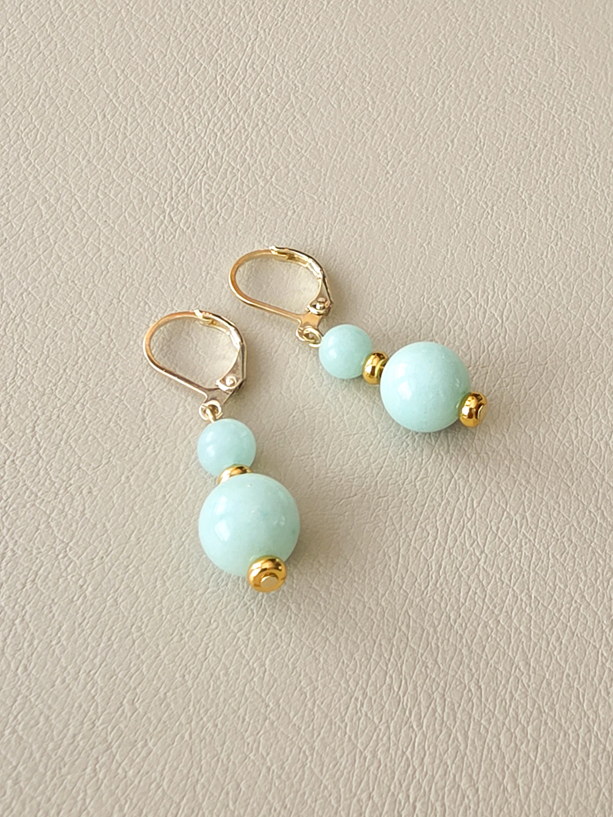 Amazonite Double Stack Gold Filled Earrings