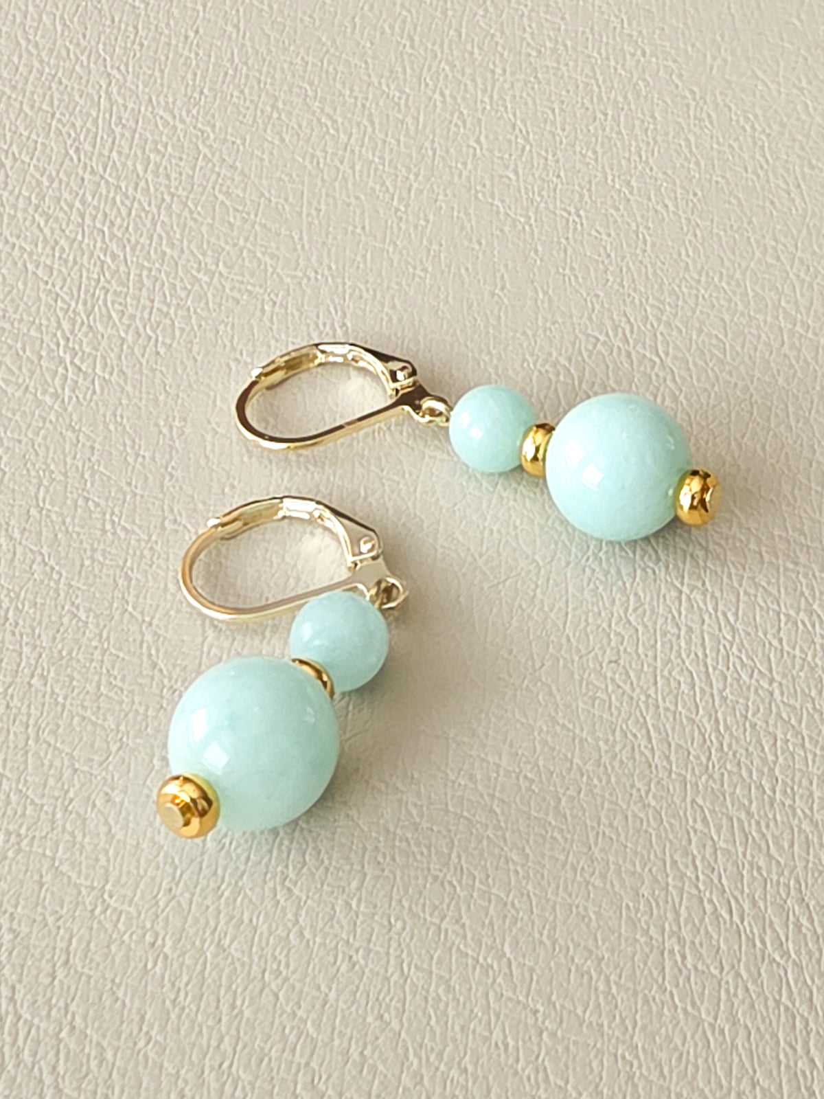 Amazonite Double Stack Gold Filled Earrings