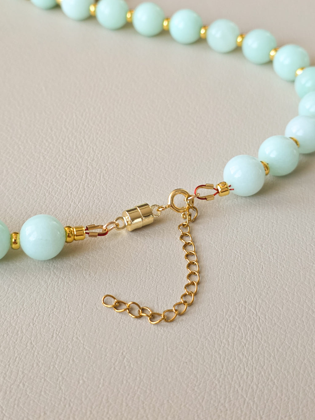 Amazonite Stone & Radiant Eye Charm Necklace