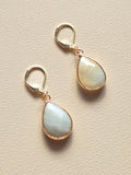 Gold Filled Amazonite Teardrop Earrings