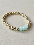 Gold Filled Amazonite Beaded Bracelet