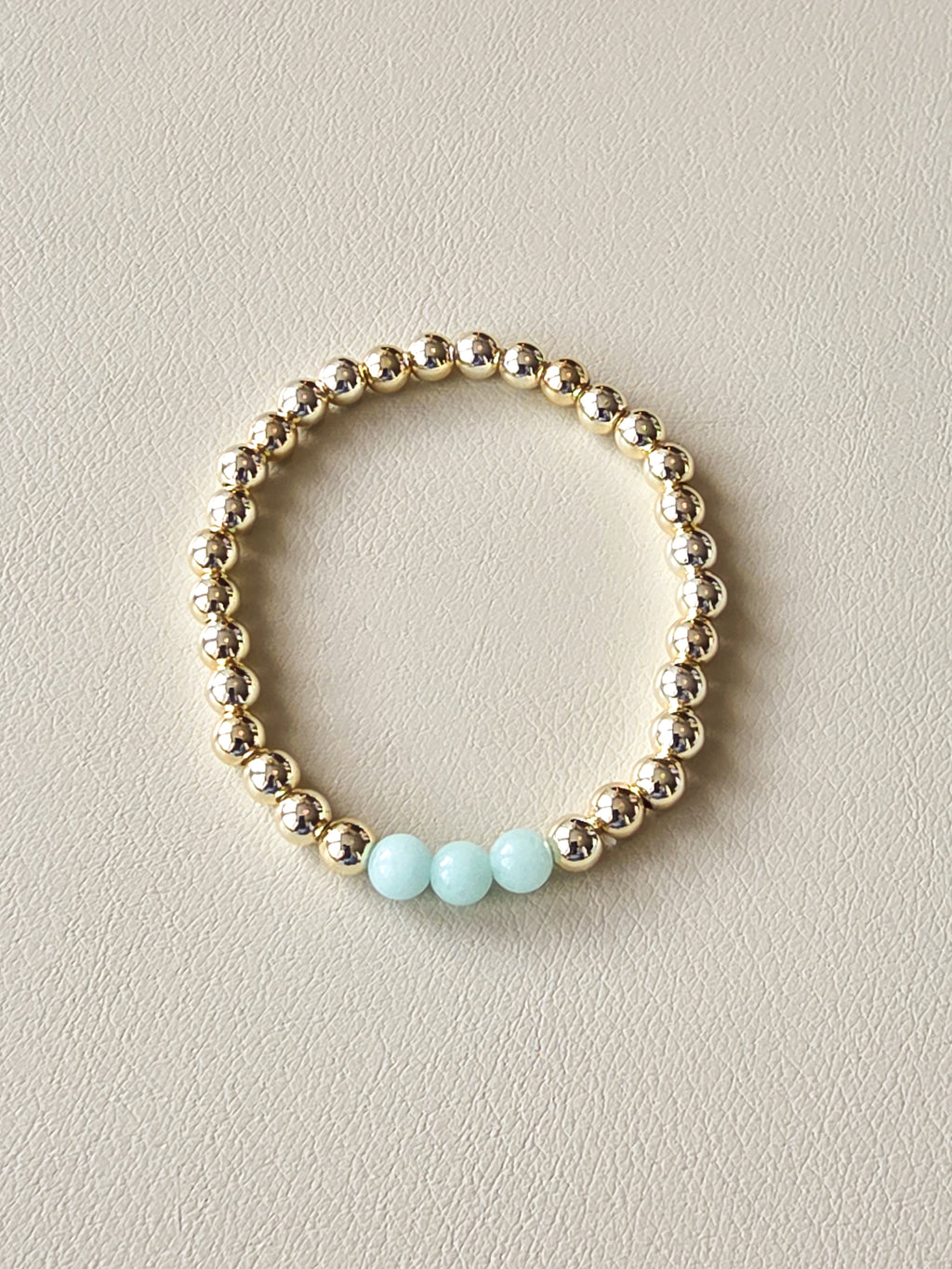 Gold Filled Amazonite Beaded Bracelet