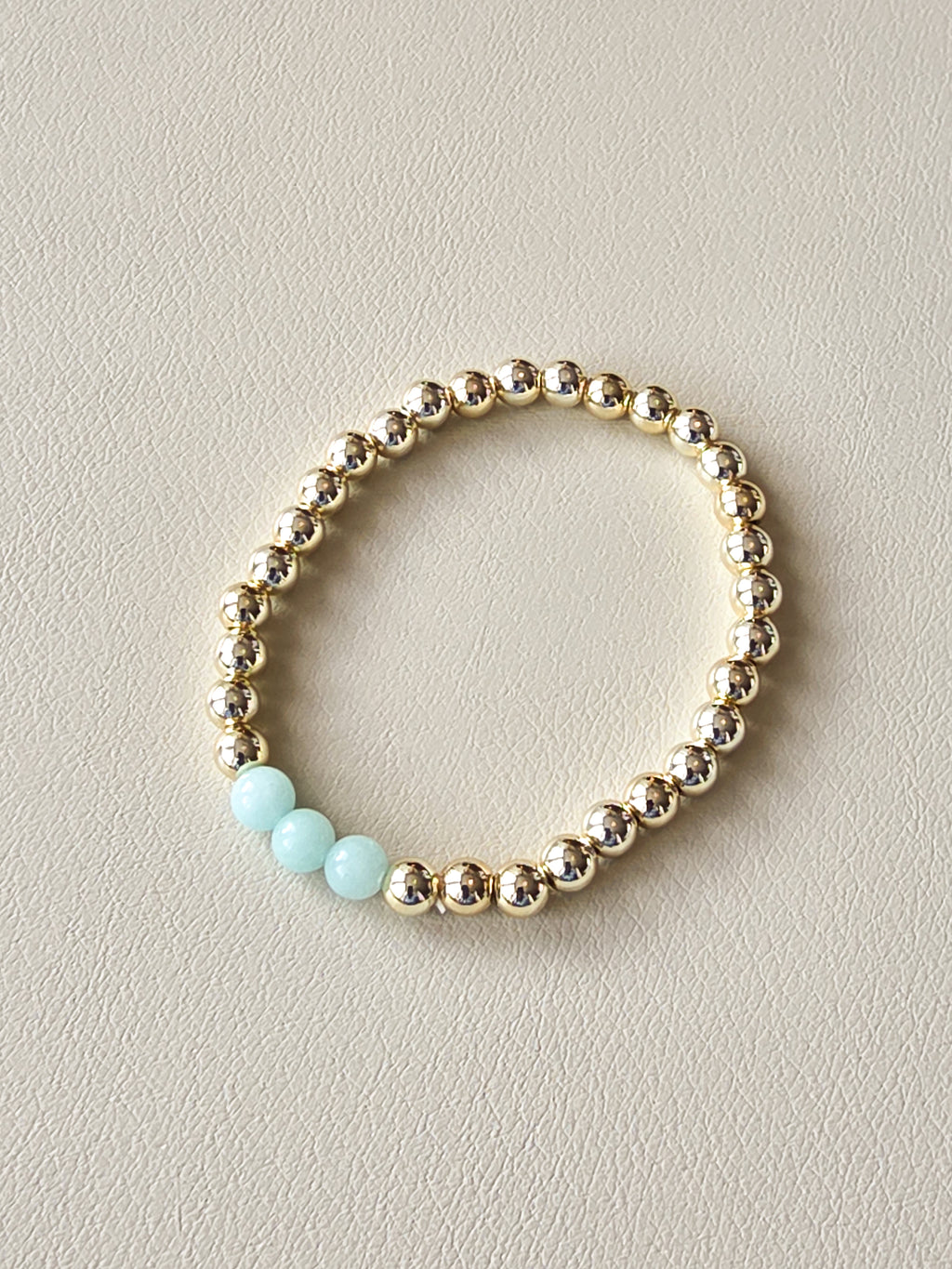 Gold Filled Amazonite Beaded Bracelet