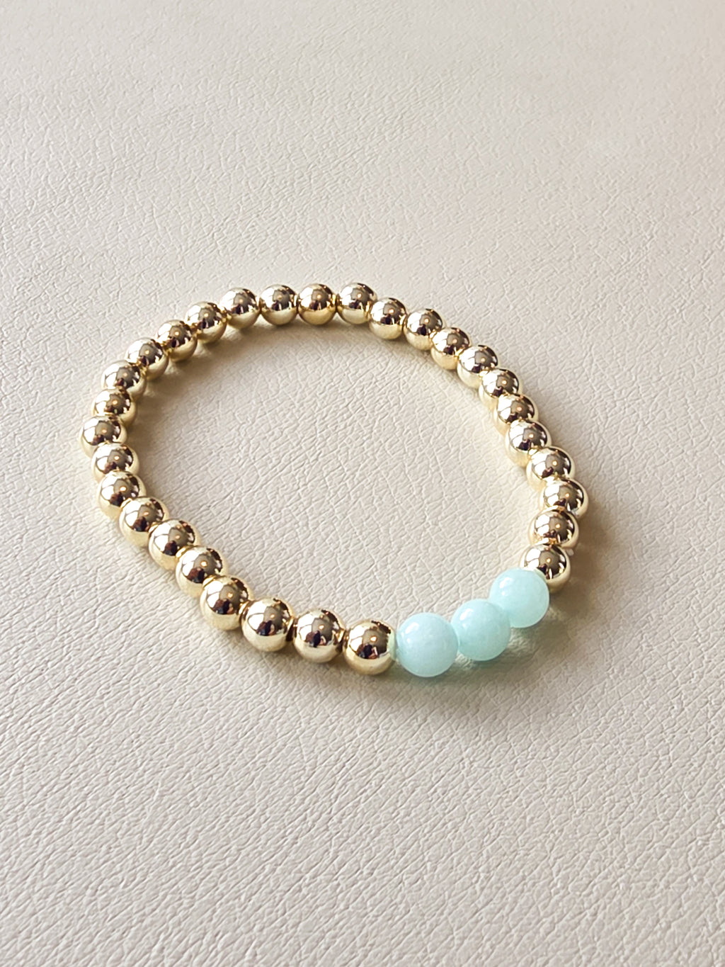 Gold Filled Amazonite Beaded Bracelet