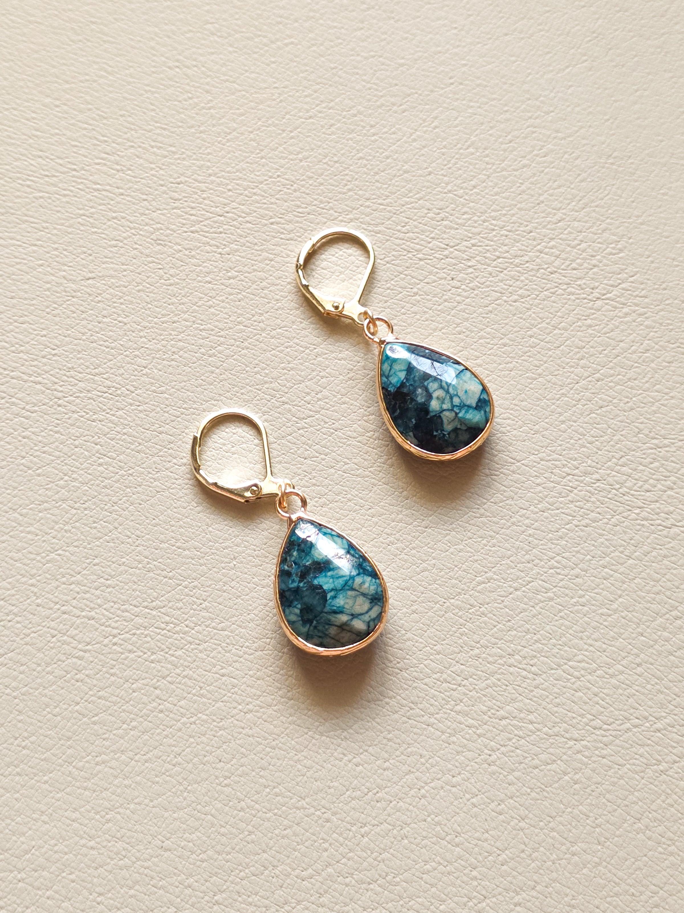 Gold Filled Apatite Teardrop Earrings
