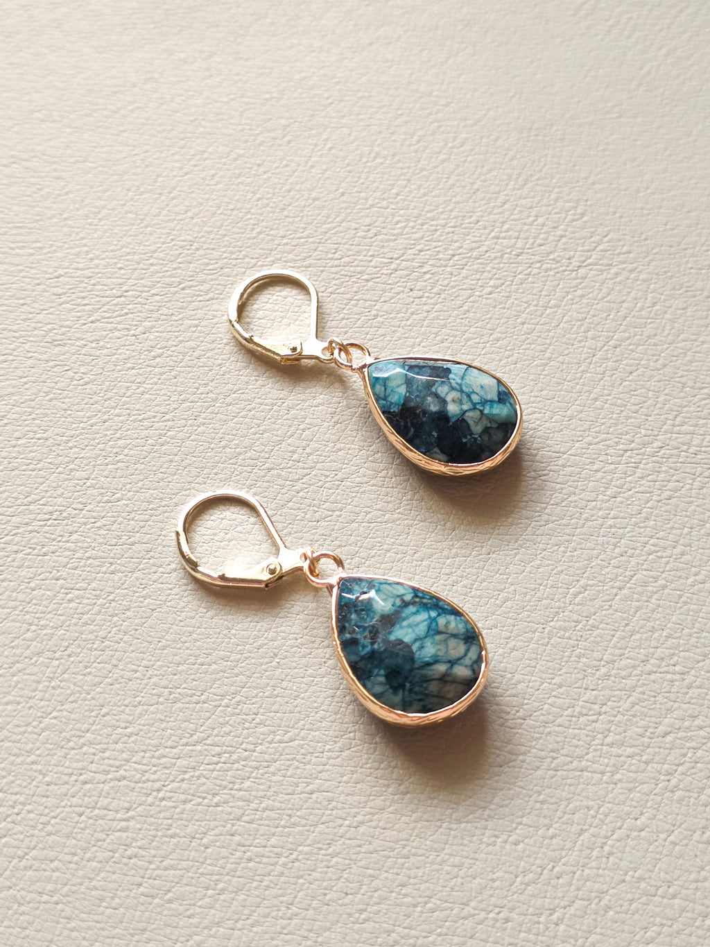 Gold Filled Apatite Teardrop Earrings