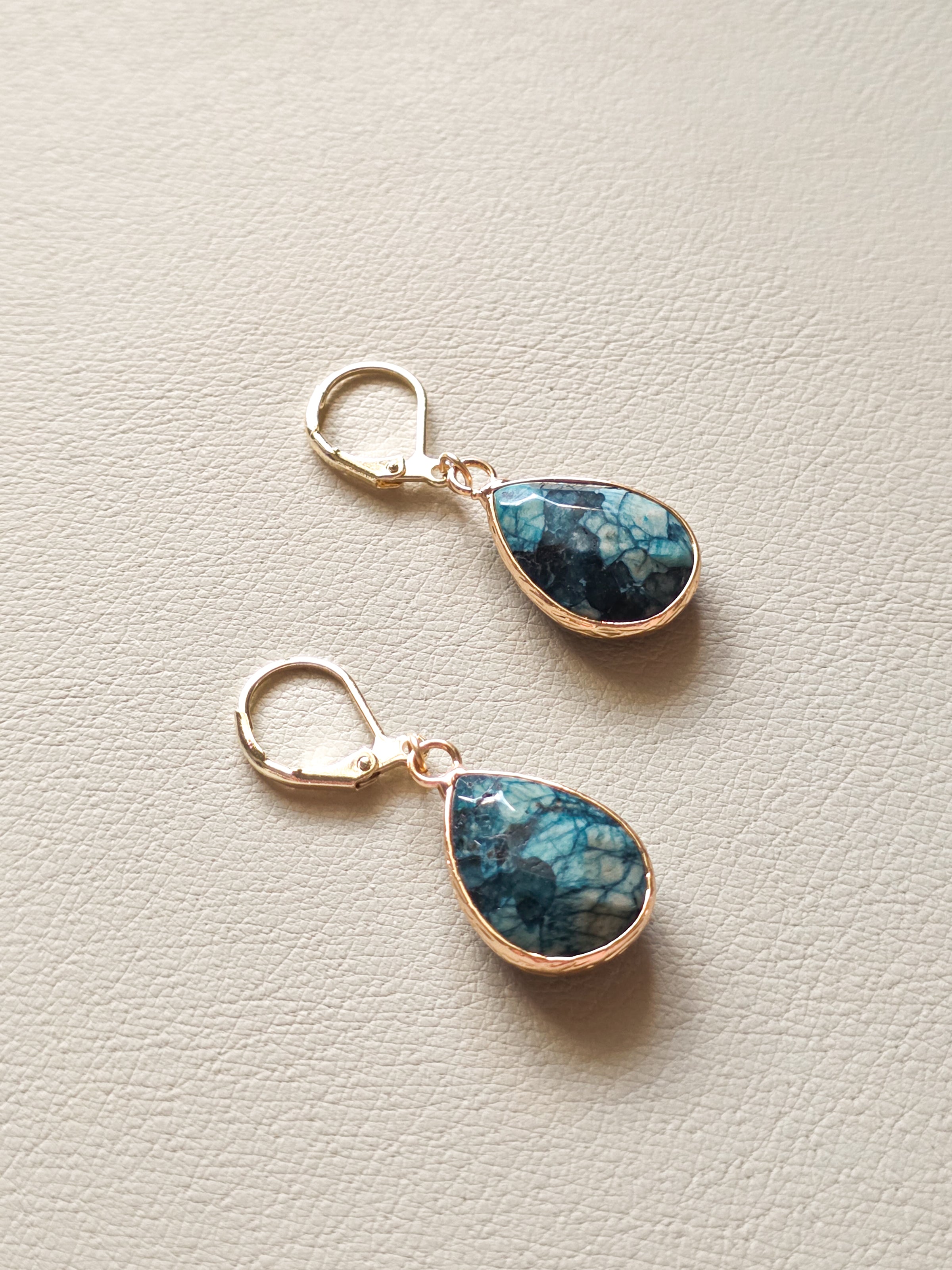 Gold Filled Apatite Teardrop Earrings