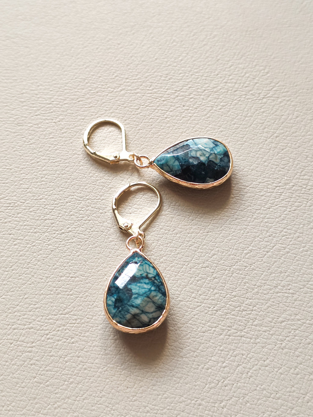 Gold Filled Apatite Teardrop Earrings