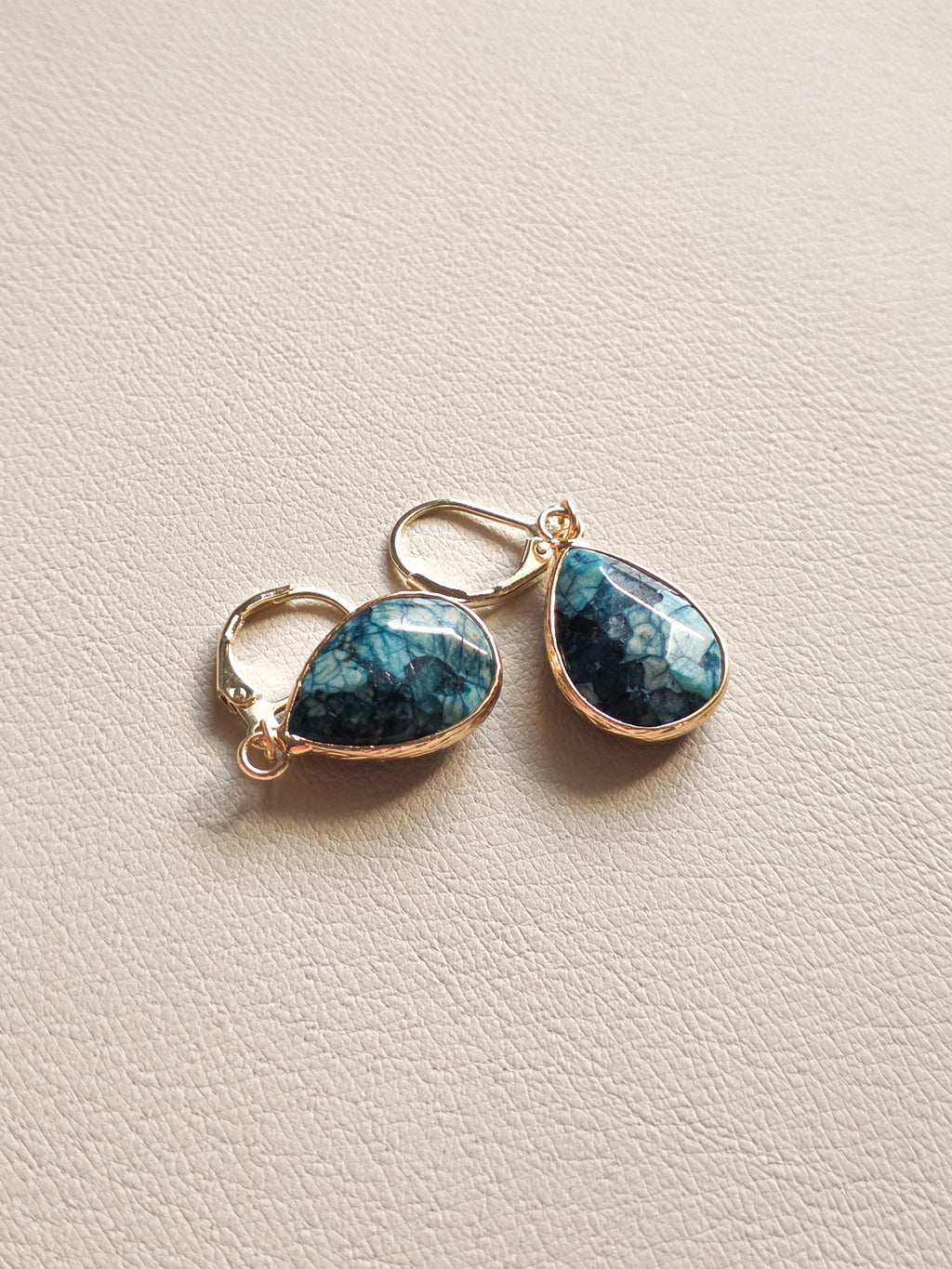 Gold Filled Apatite Teardrop Earrings