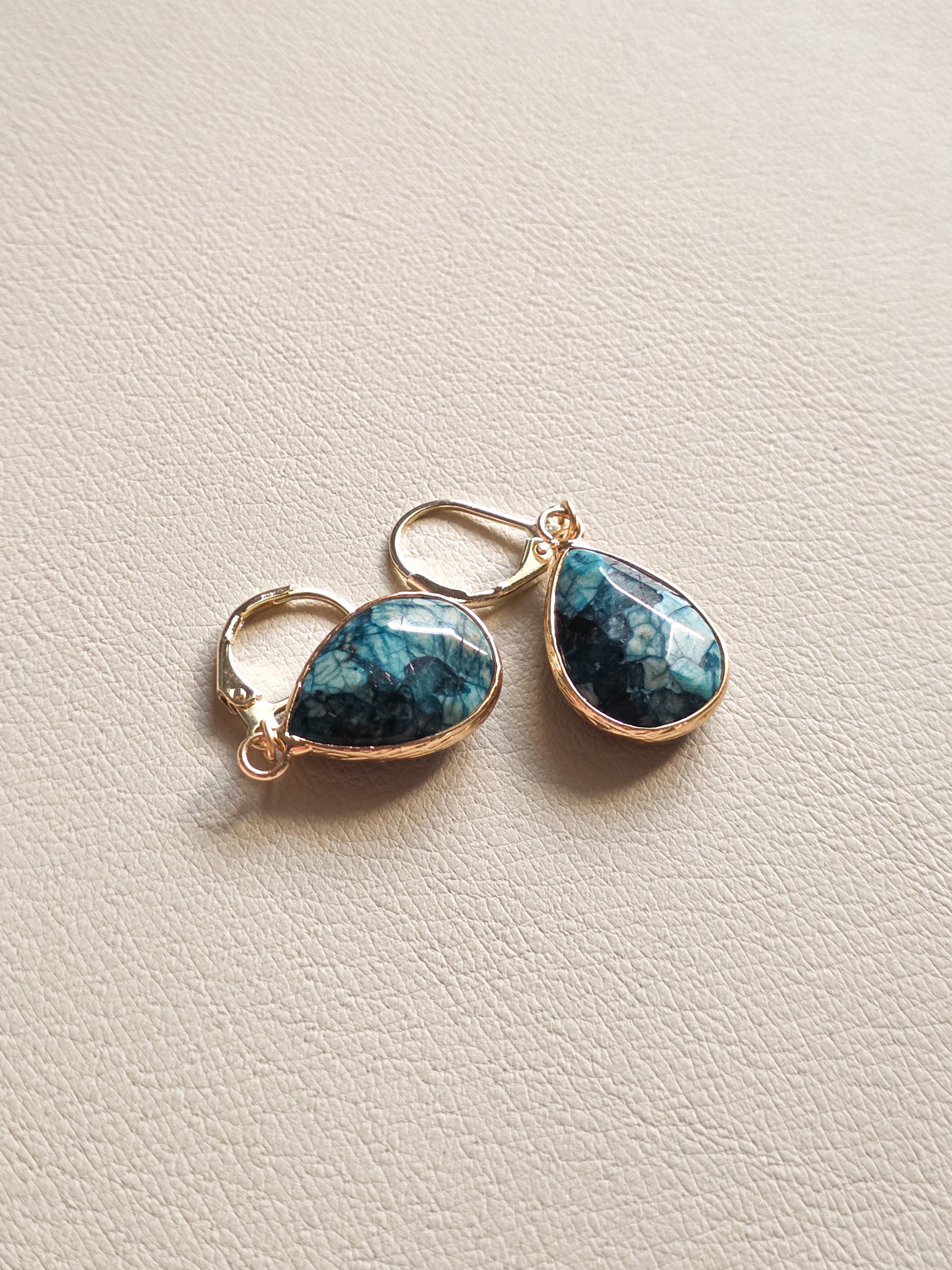 Gold Filled Apatite Teardrop Earrings