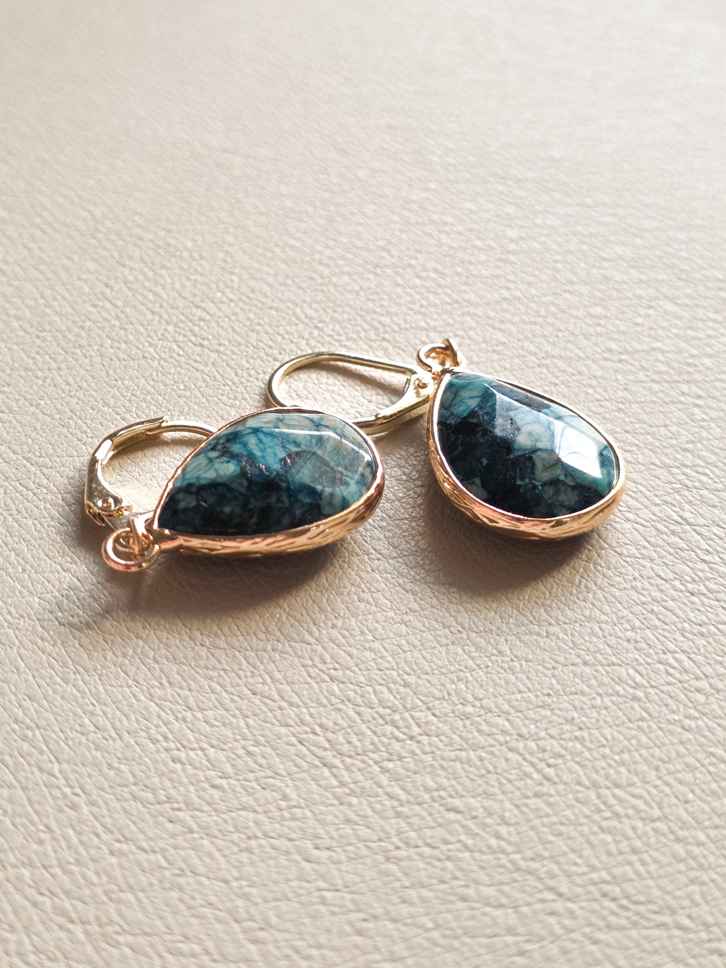 Gold Filled Apatite Teardrop Earrings