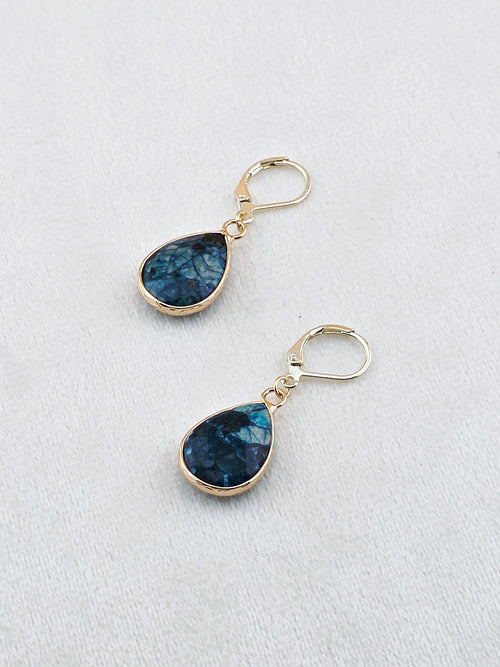 Gold Filled Apatite Teardrop Earrings