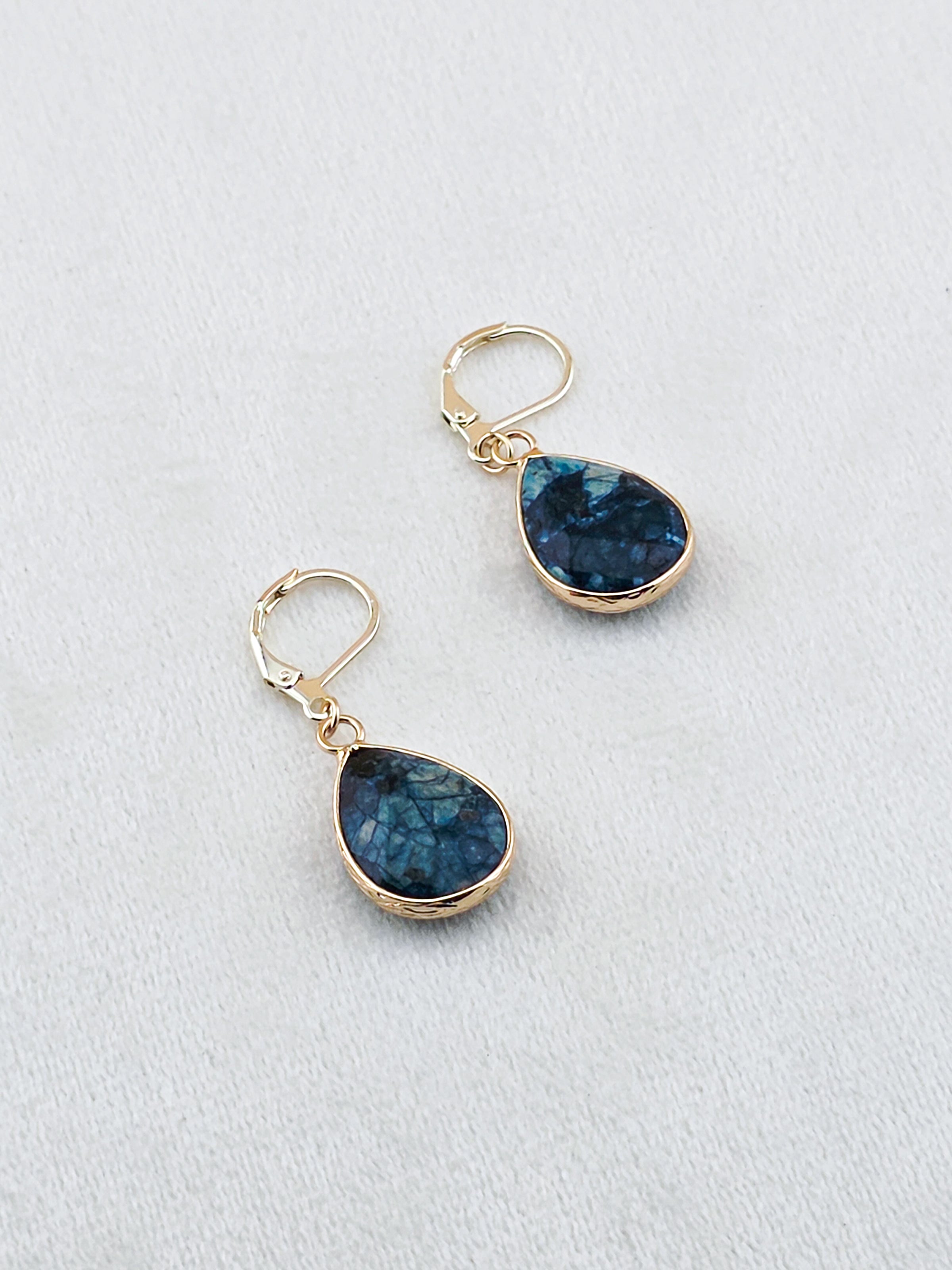 Gold Filled Apatite Teardrop Earrings