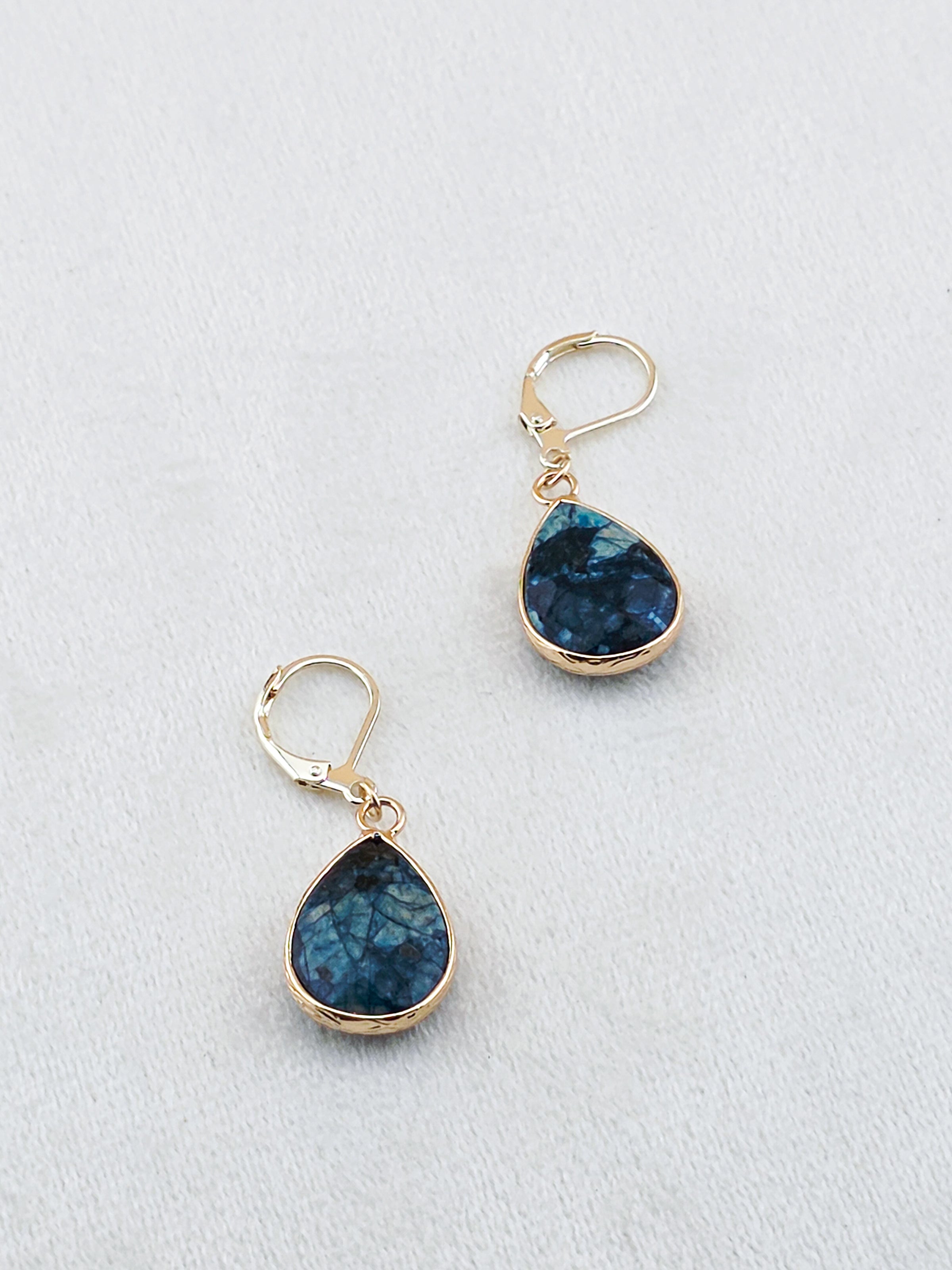Gold-Filled Apatite Teardrop Earrings