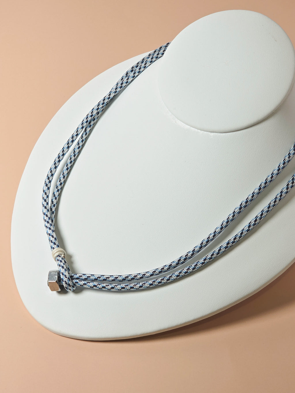 Stainless Steel Blue Ice Paracord Necklace