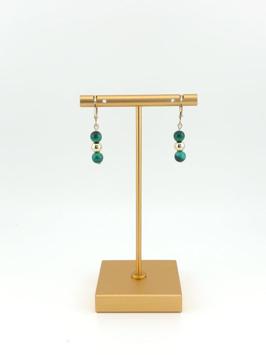 Gold-Filled Malachite Classique Earrings