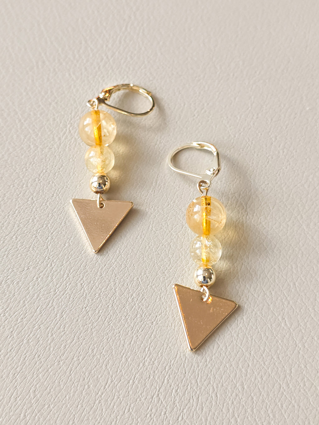 Citrine Charm Earrings