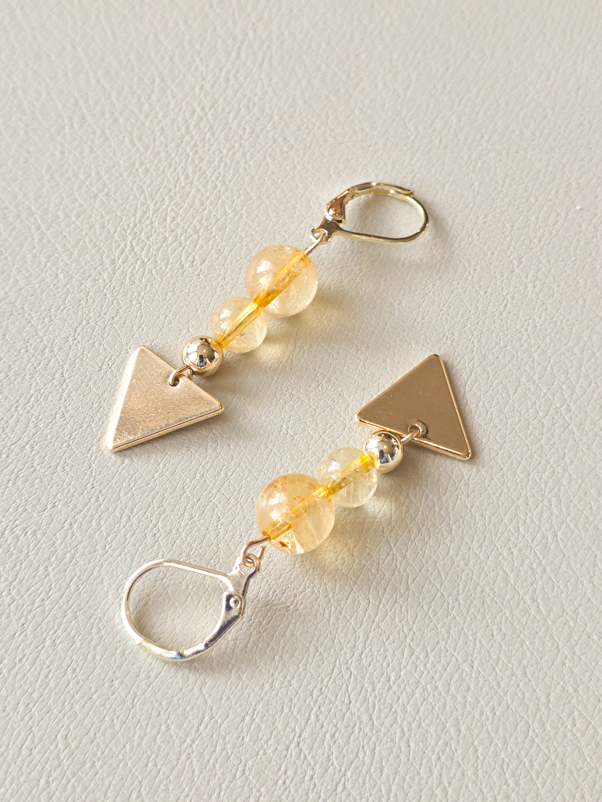 Citrine Charm Earrings