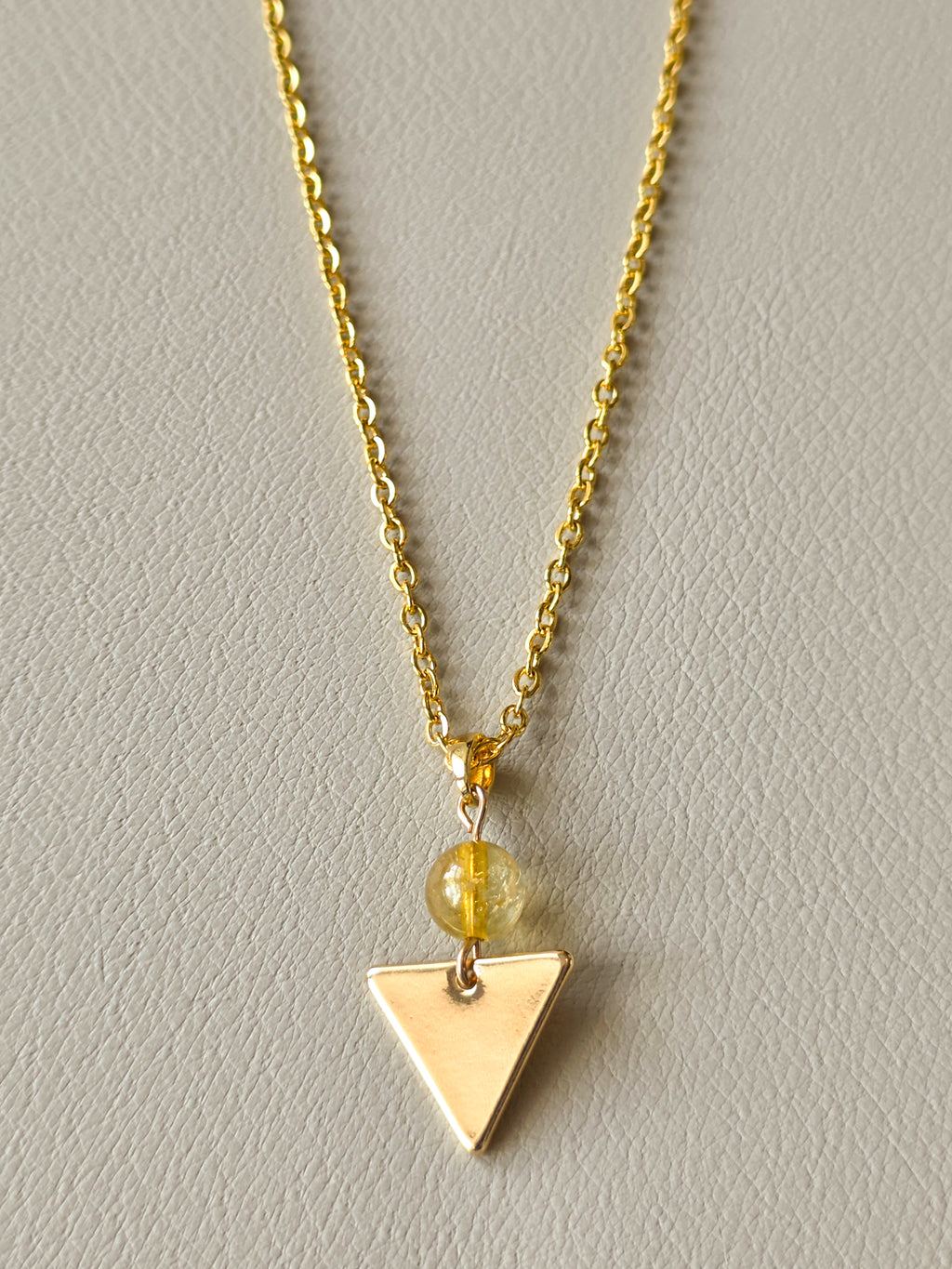 Citrine Charm Pendant Necklace