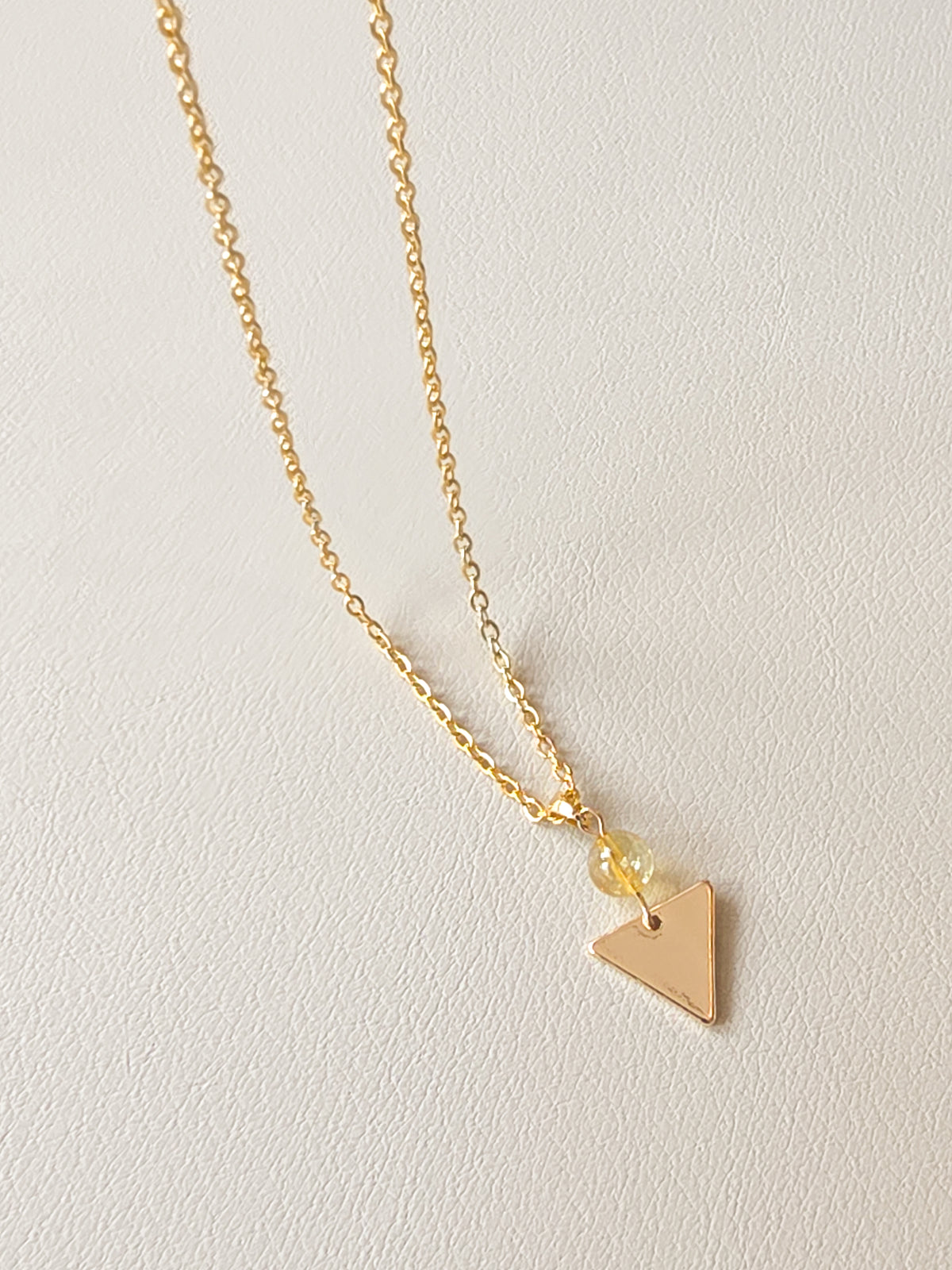 Citrine Charm Pendant Necklace