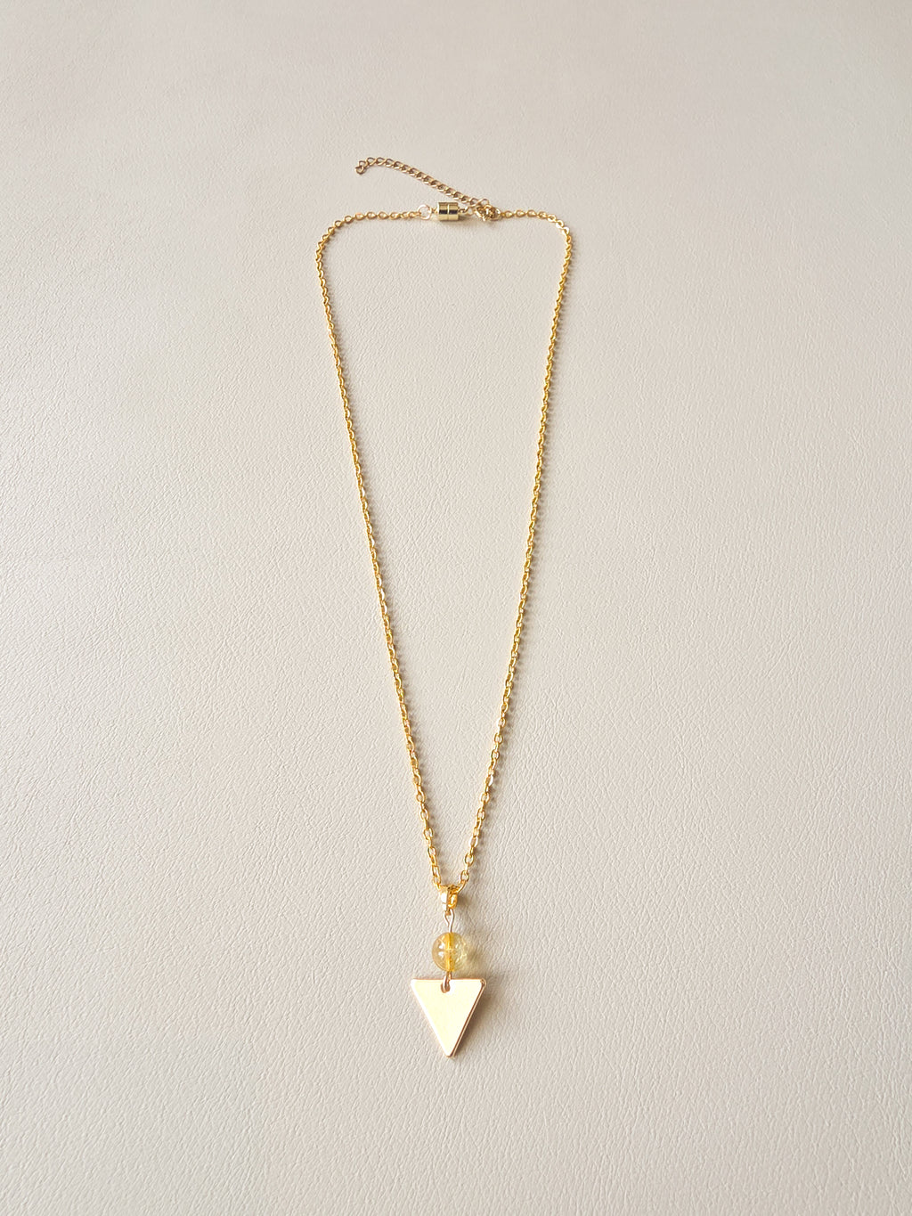Citrine Charm Pendant Necklace