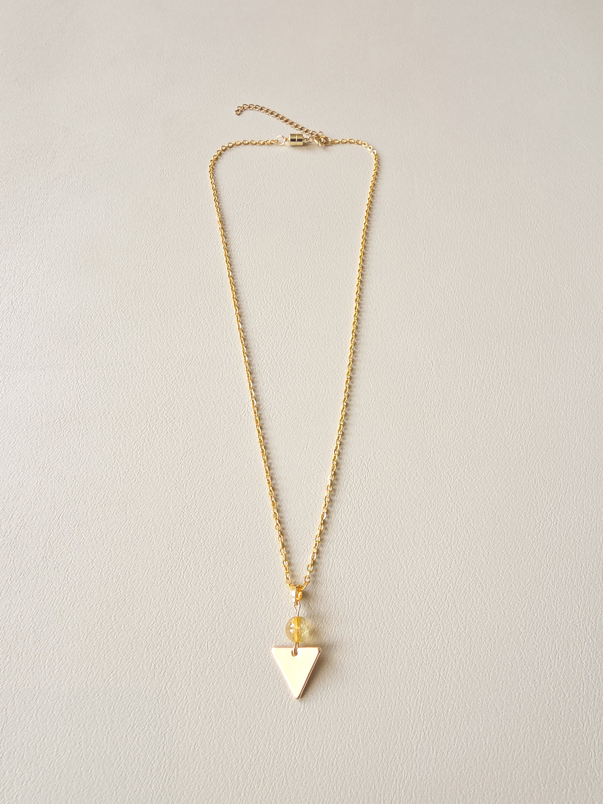 Citrine Charm Pendant Necklace