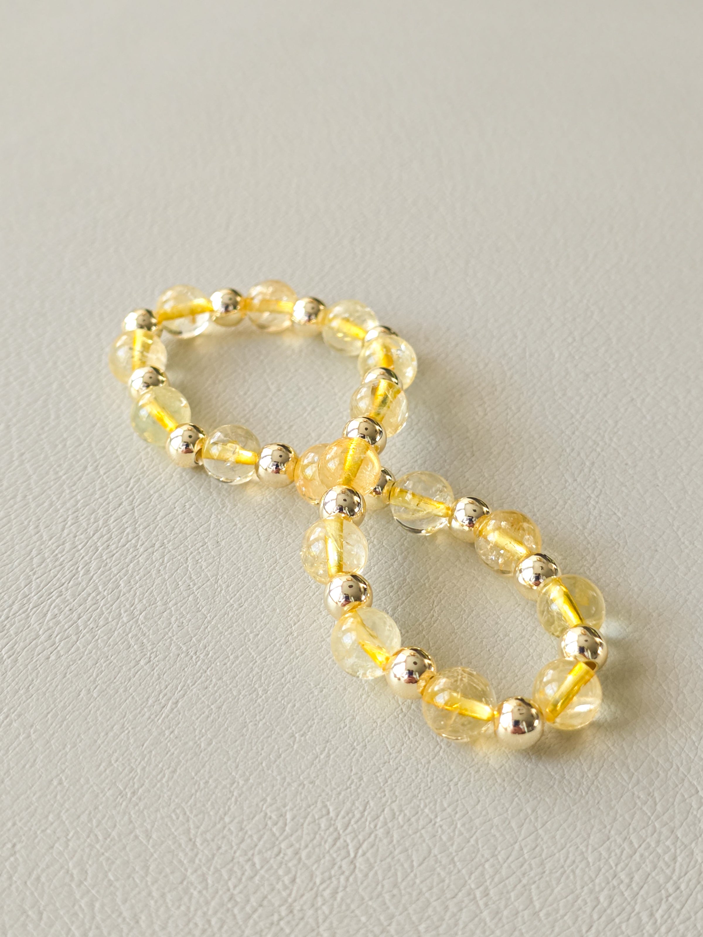 Citrine Gemstone Beaded Bracelet