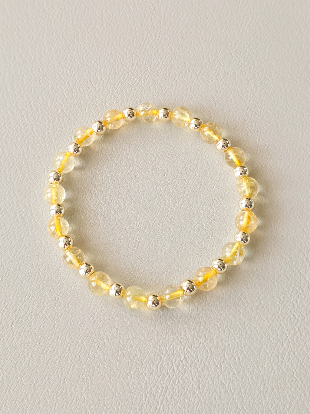 Citrine Gemstone Beaded Bracelet