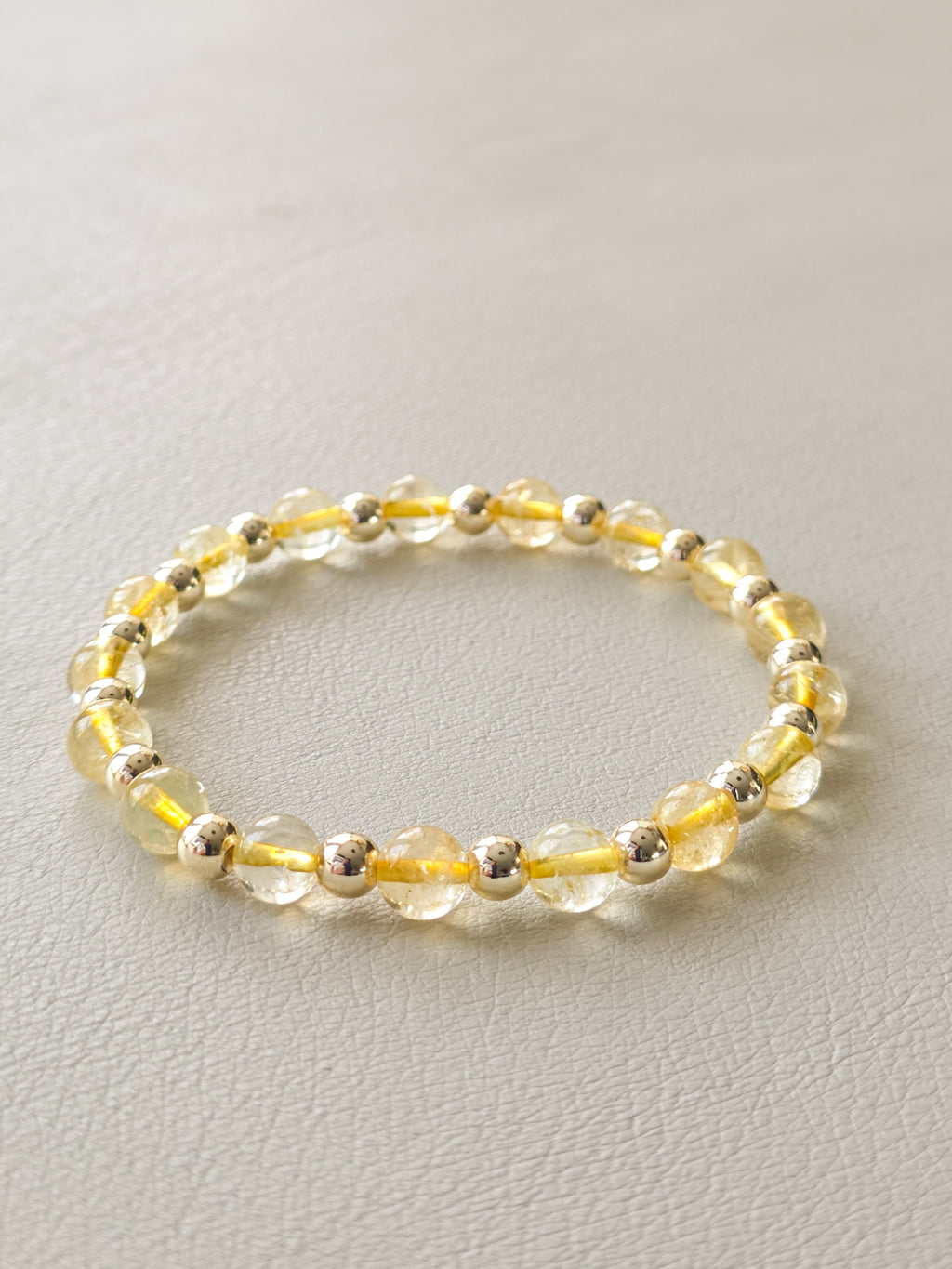 Citrine Gemstone Beaded Bracelet
