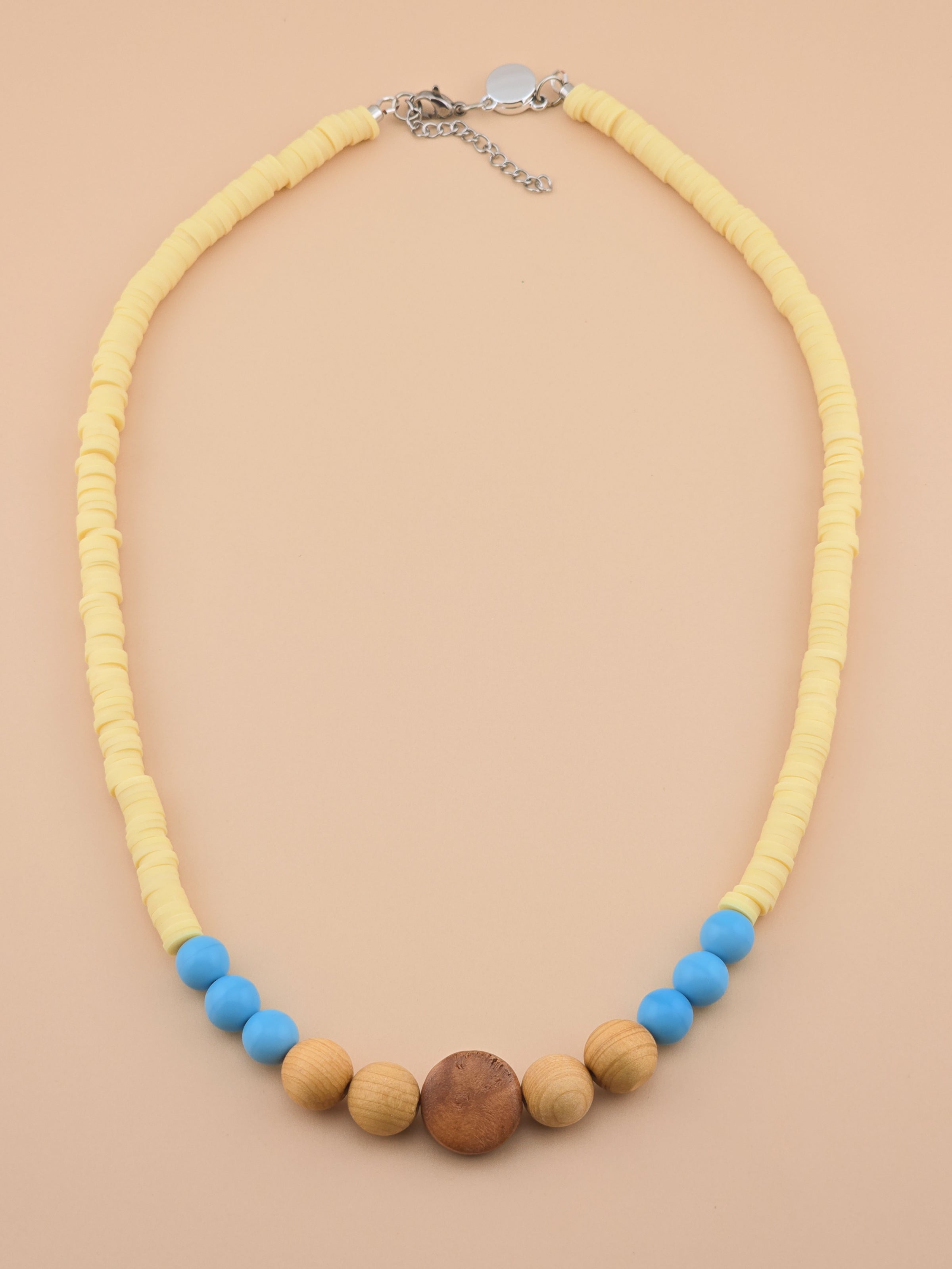 Mesa Drift Necklace - Bayong Wood, Druk Glass