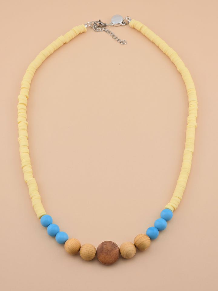 Mesa Drift Necklace - Bayong Wood, Druk Glass