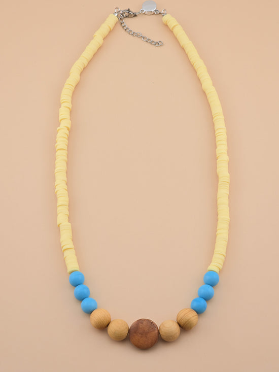Mesa Drift Necklace - Bayong Wood, Druk Glass