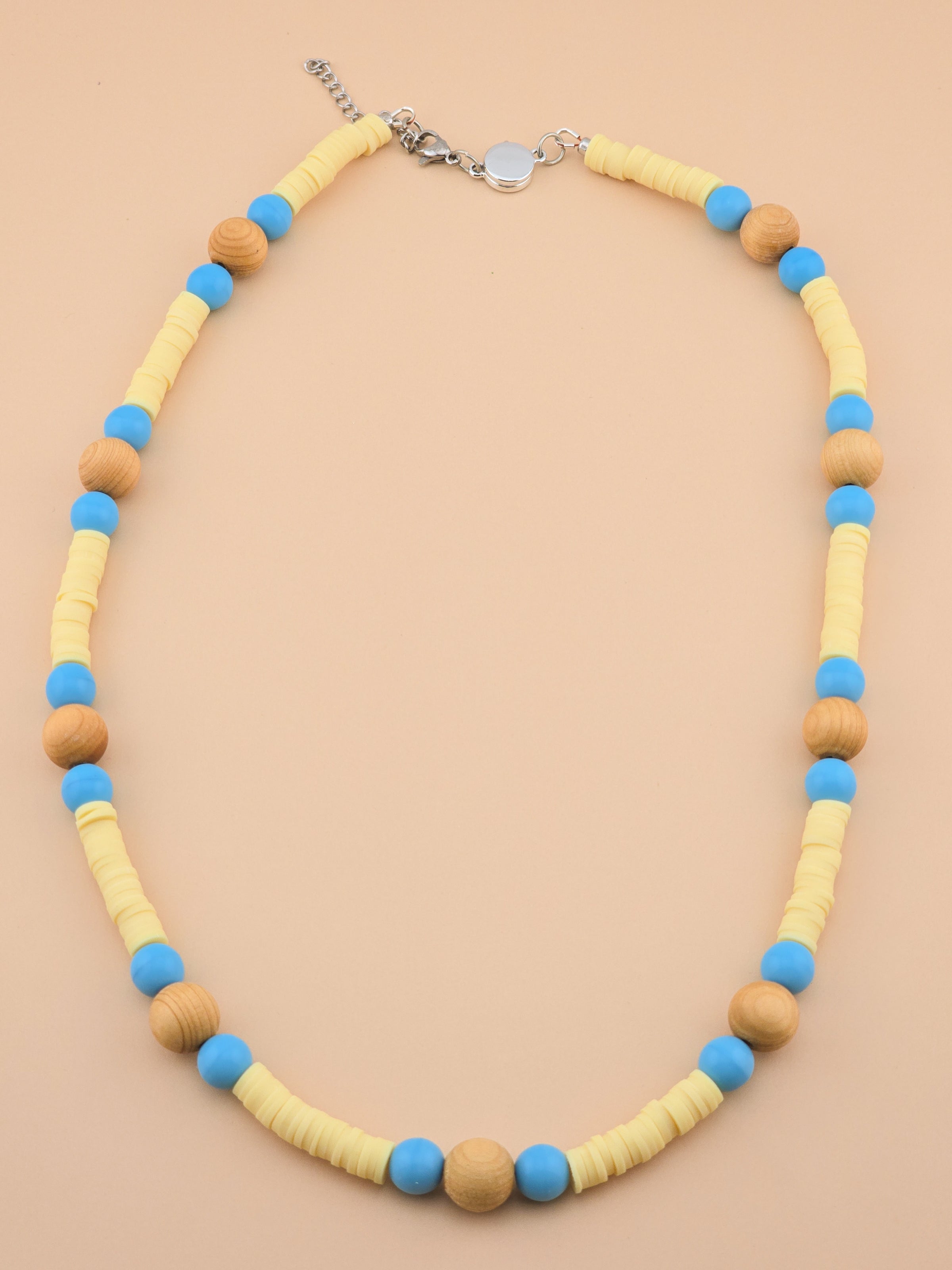 High Noon Necklace - Druk Glass, Sandalwood