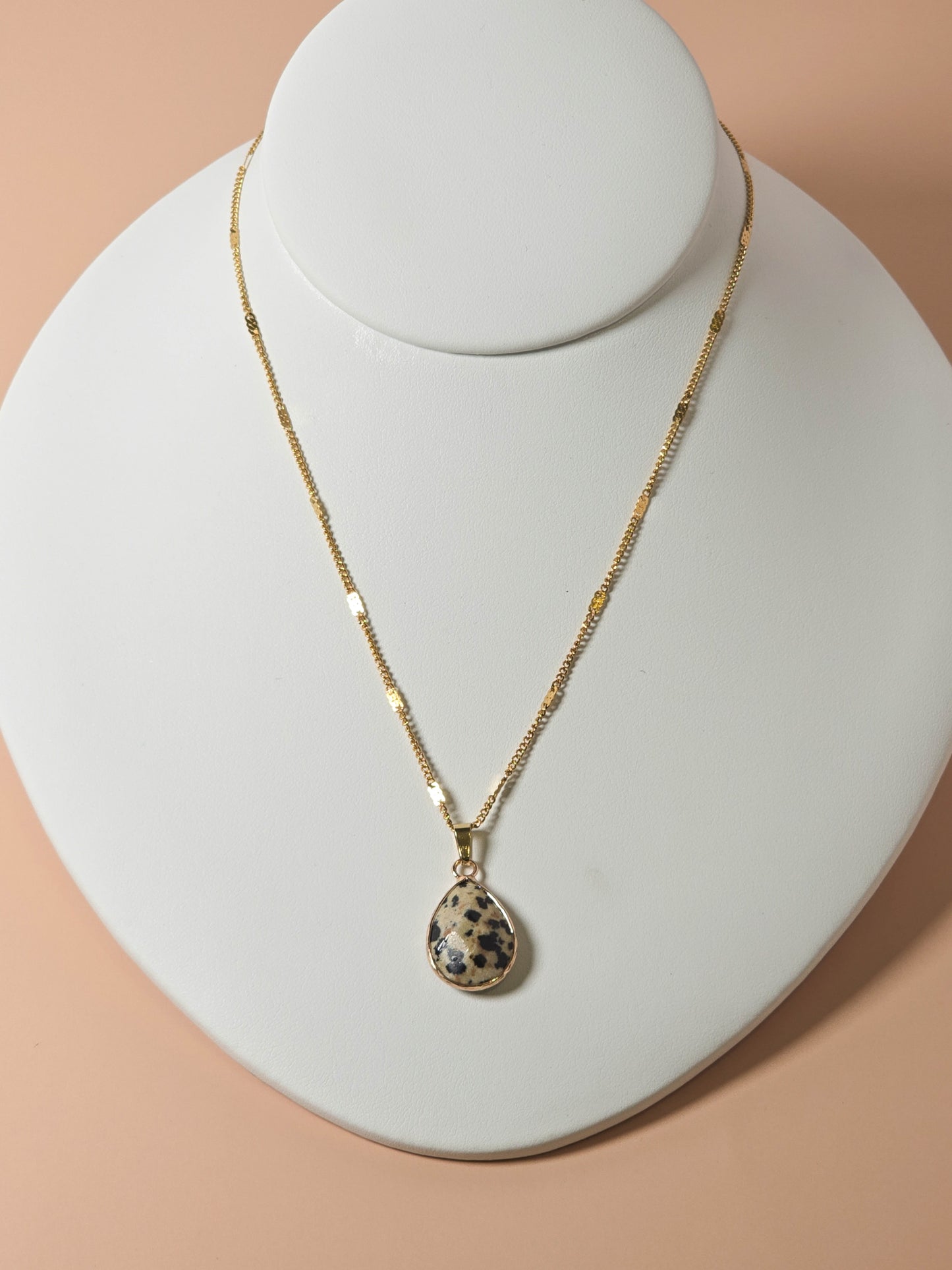 Dalmatian Jasper Pendant Necklace