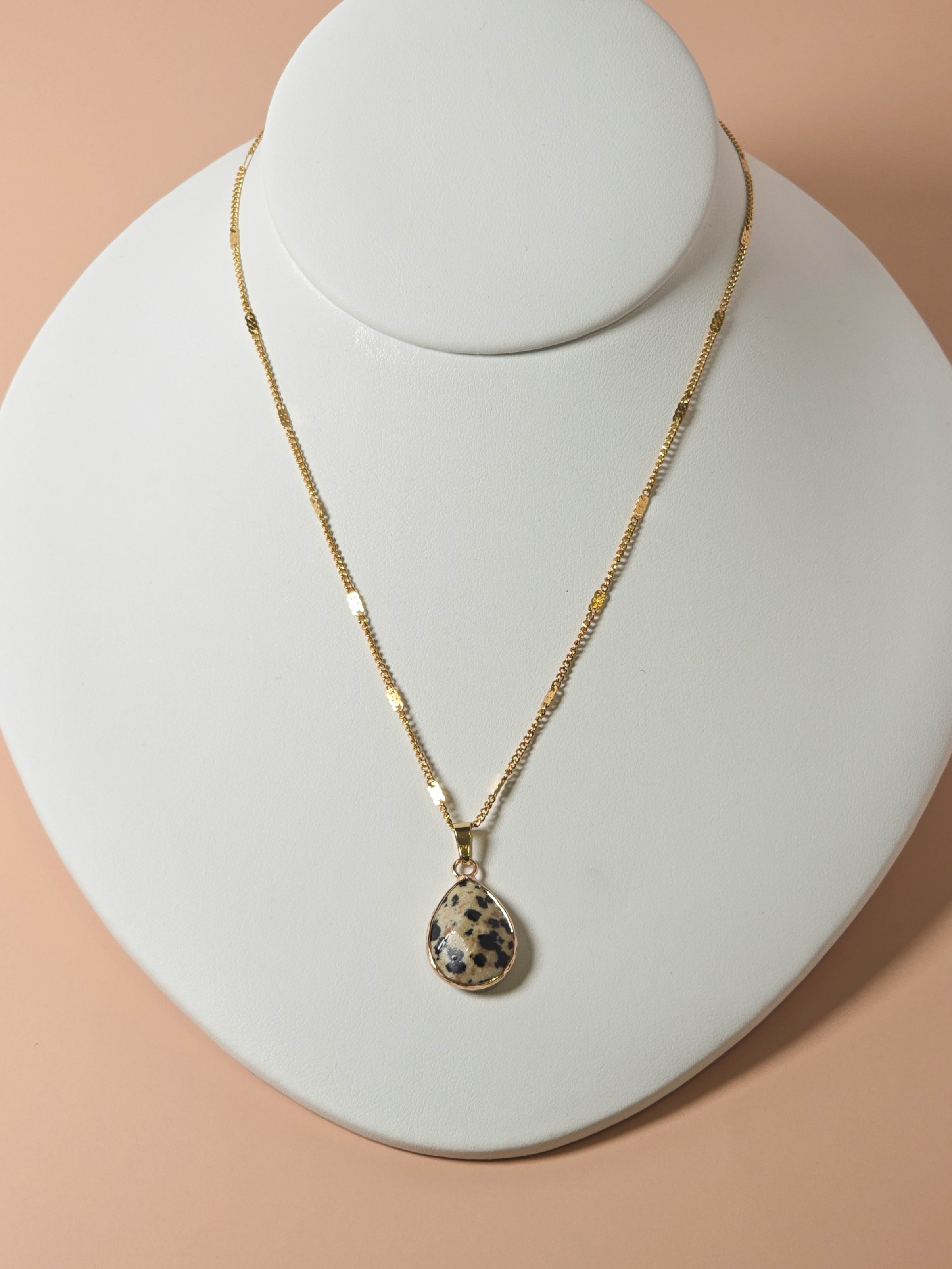 Dalmatian Jasper Pendant Necklace