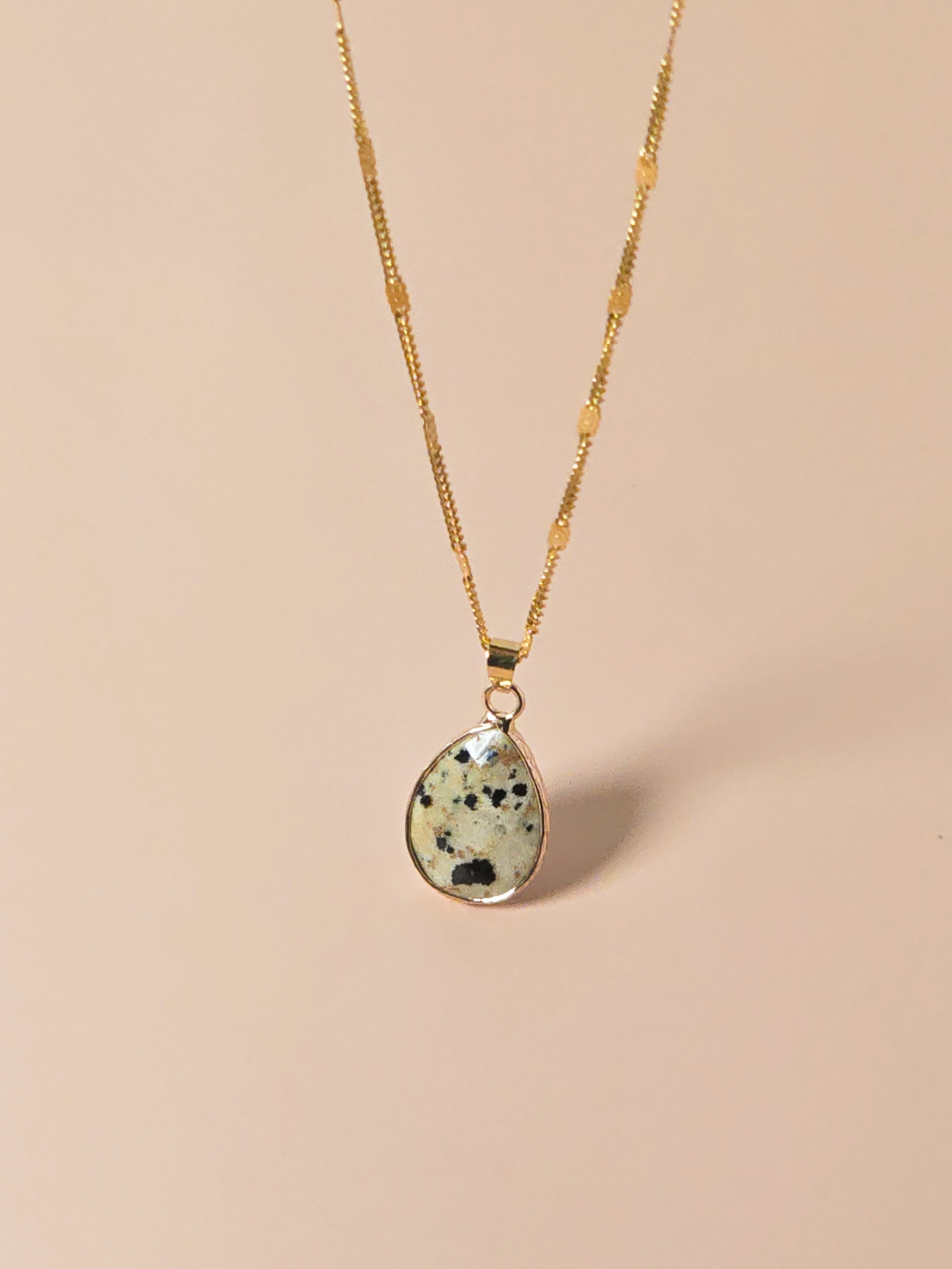 Dalmatian Jasper Pendant Necklace