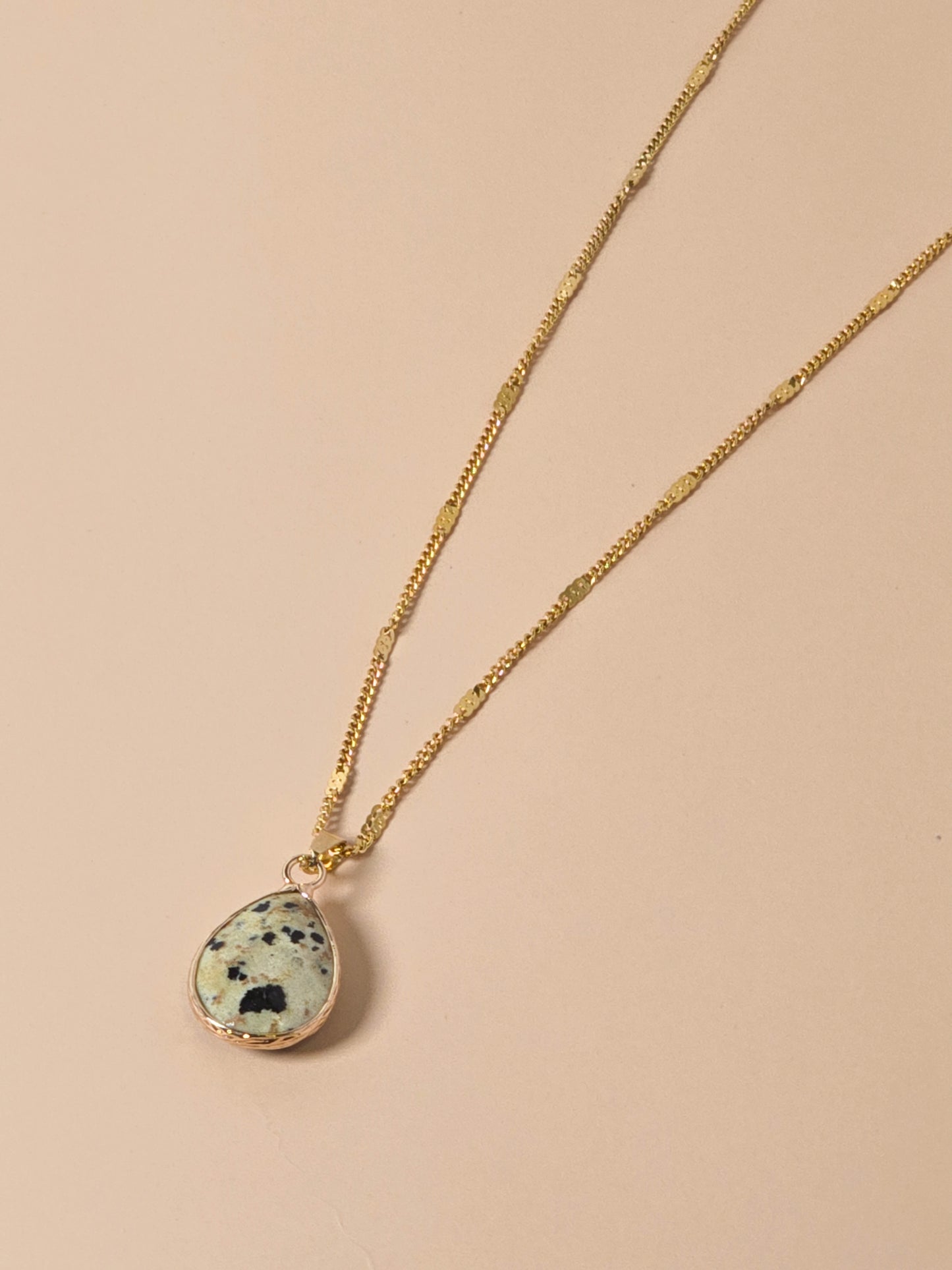 Dalmatian Jasper Pendant Necklace