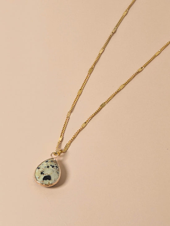 Dalmatian Jasper Pendant Necklace