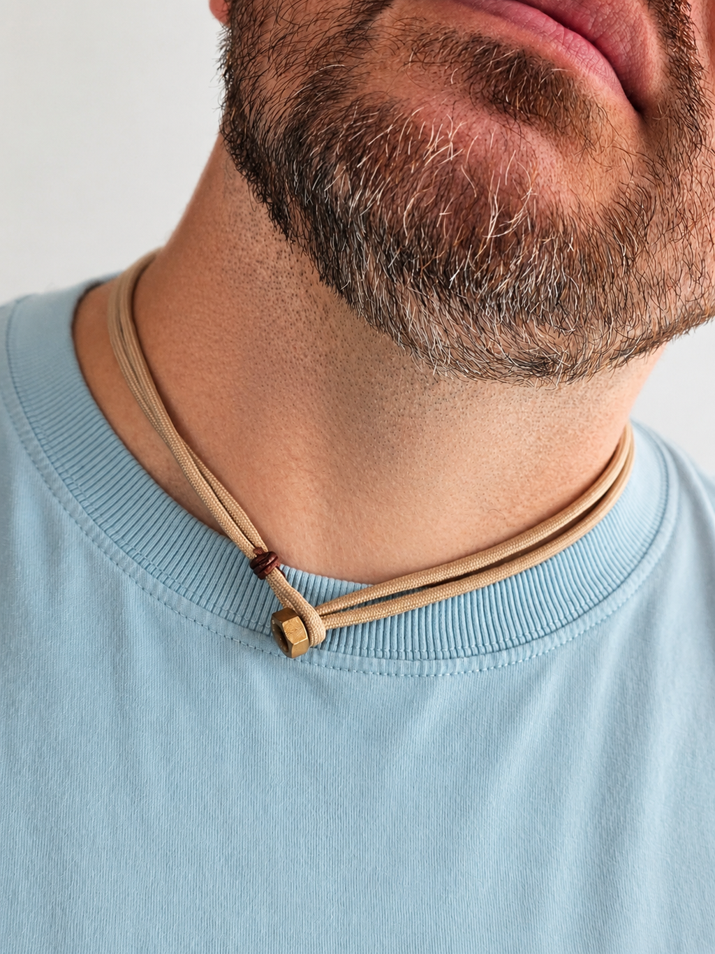 Silicon Bronze Tan Paracord Necklace