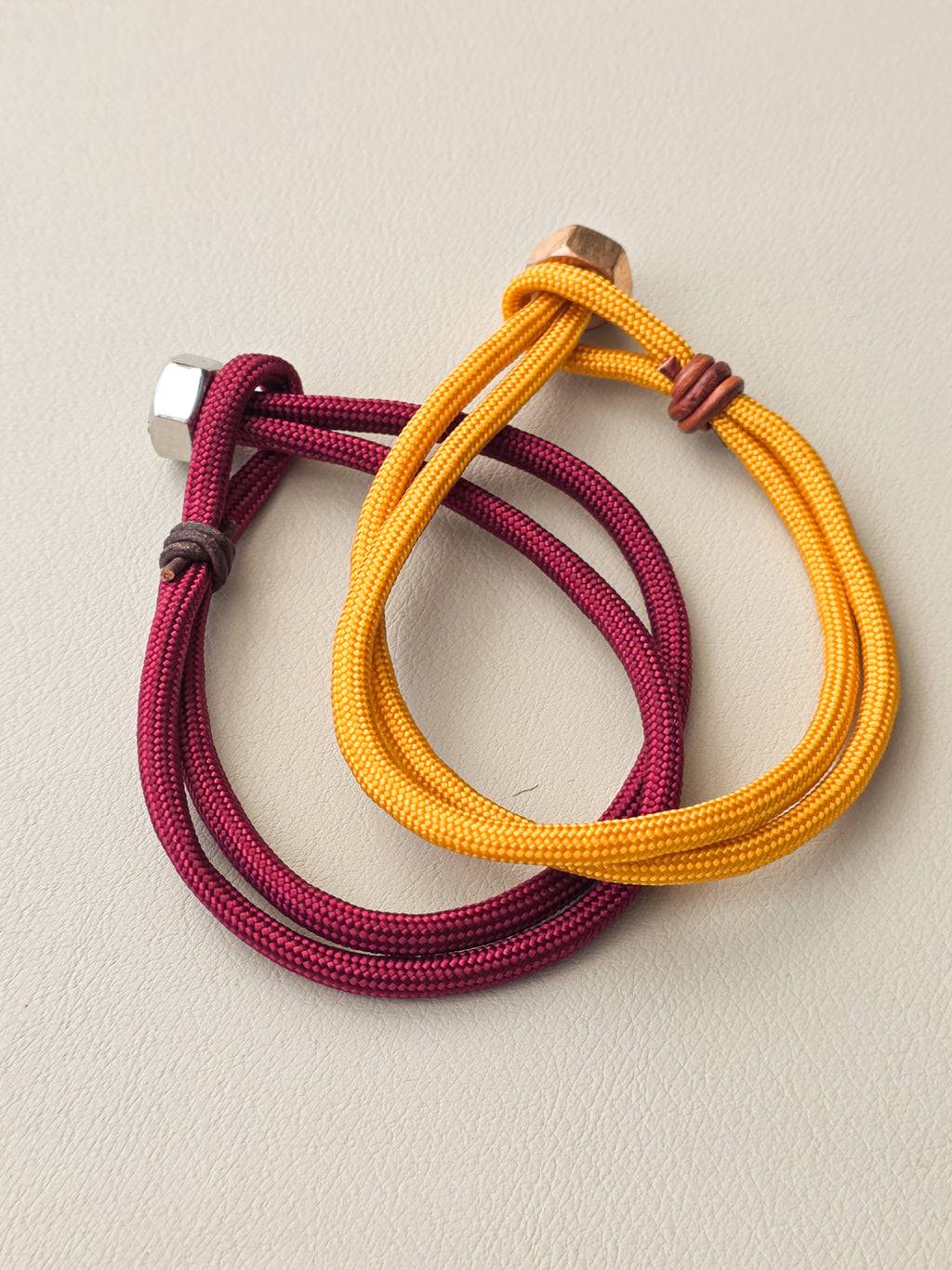 Paracord Duo Set | Burgundy + Golden Yellow