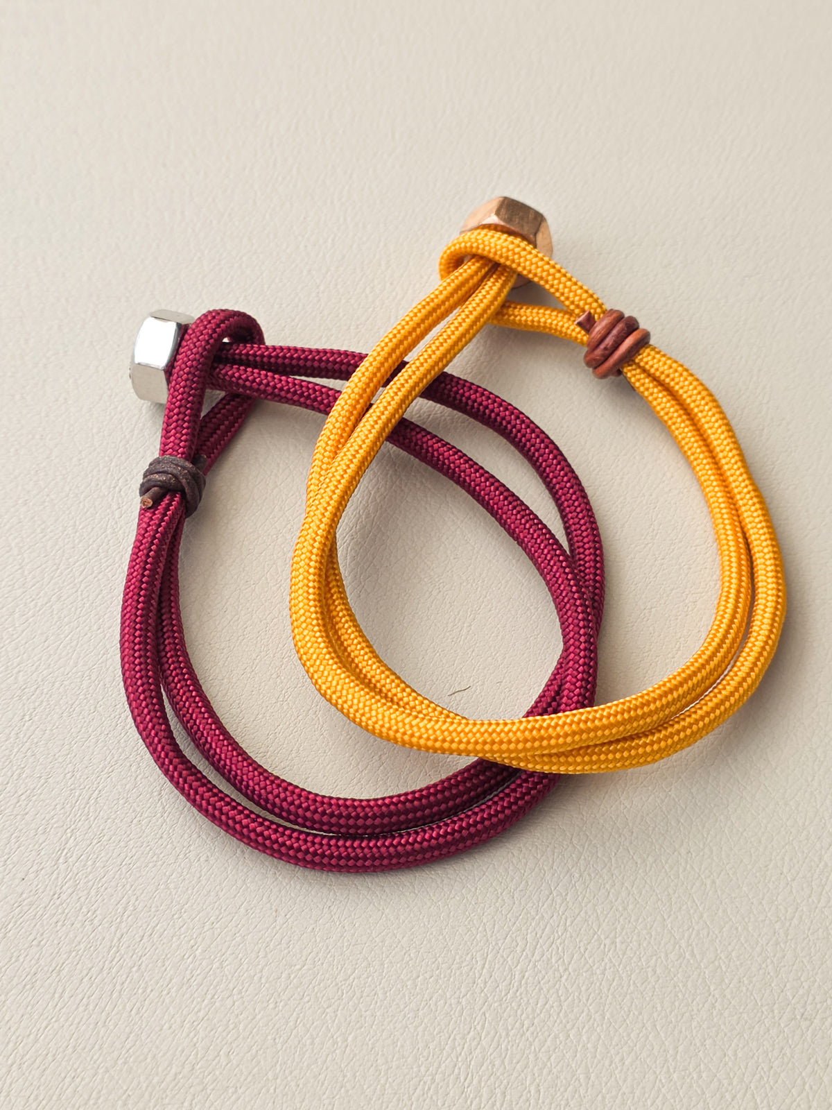 Paracord Duo Set | Burgundy + Golden Yellow