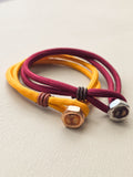 Paracord Duo Set | Burgundy + Golden Yellow