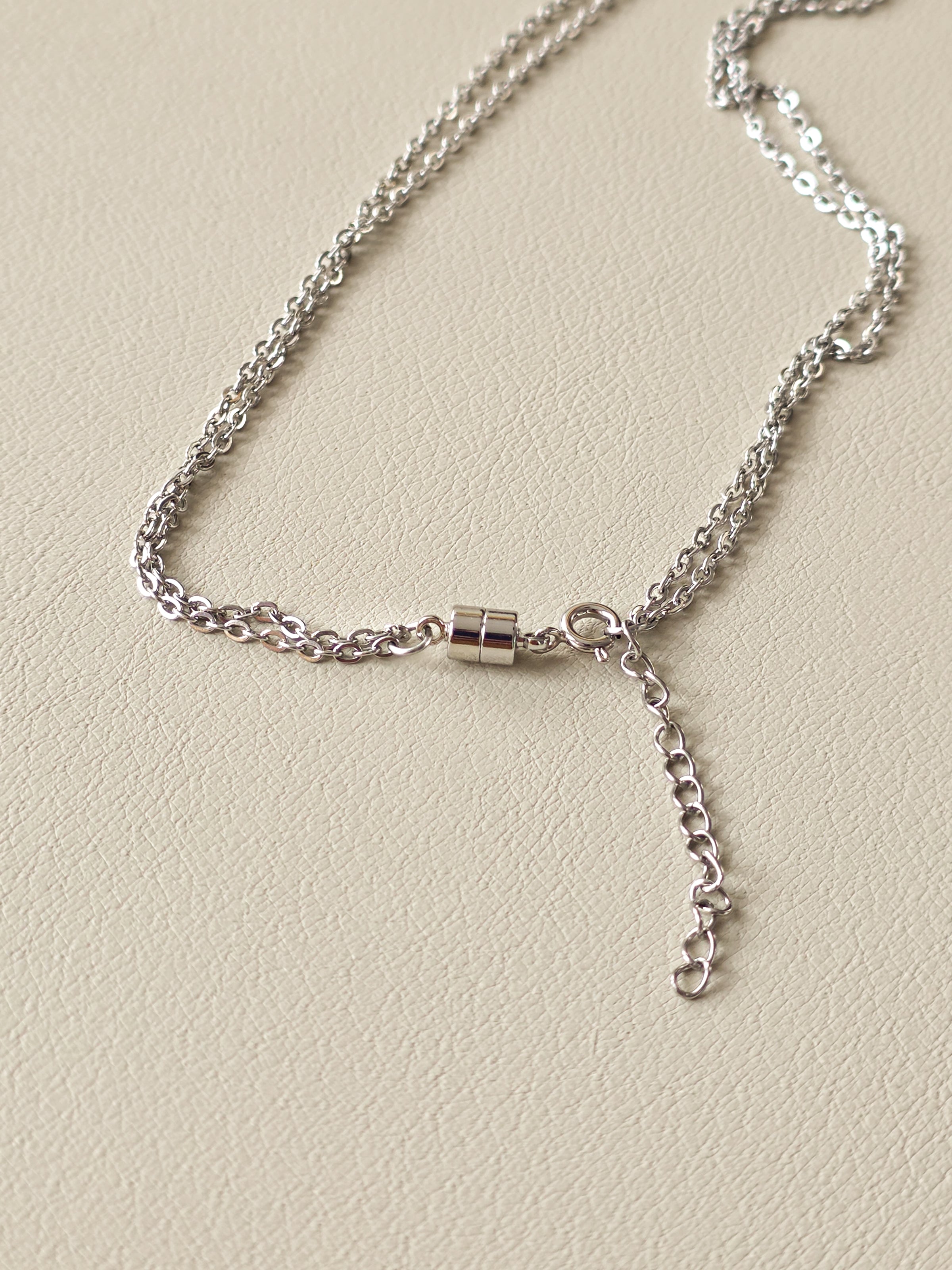 Freshwater Pearl & Stainless Steel Layered Necklace