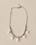 Freshwater Pearl & Silver Statement Necklace