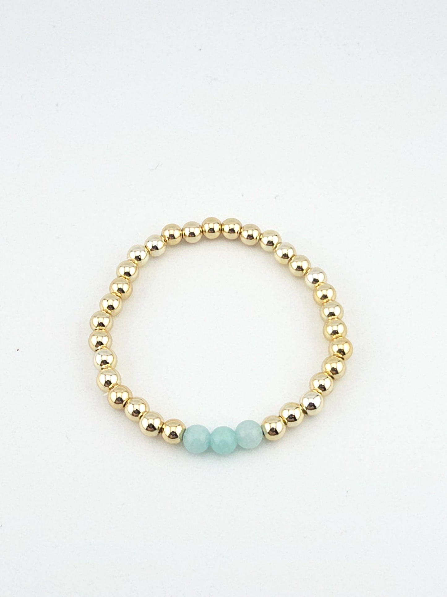 Gold-Filled Amazonite Beaded Bracelet
