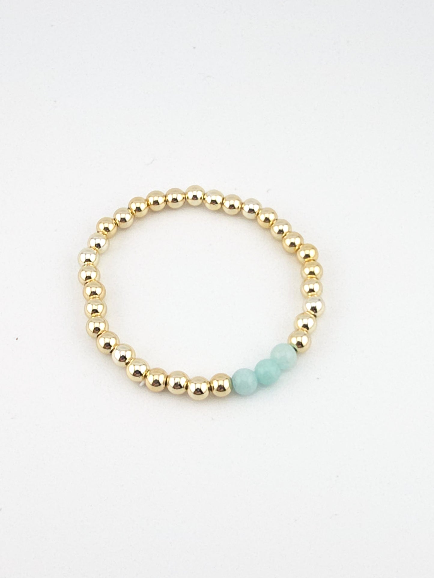Gold-Filled Amazonite Beaded Bracelet
